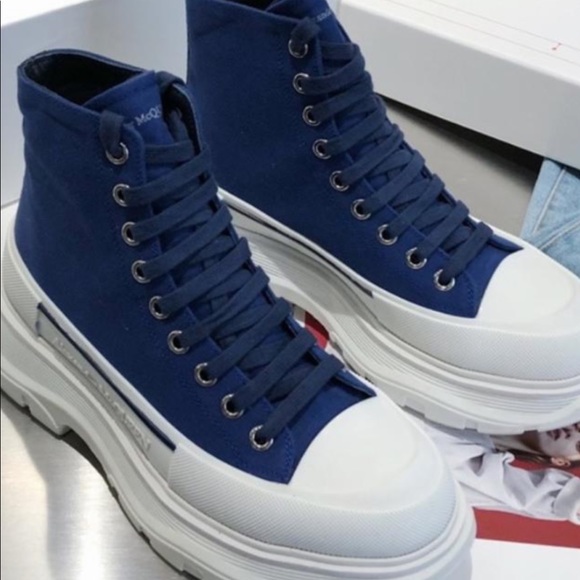 Alexander McQueen style . Navy Shoes.brand new - Picture 2 of 3